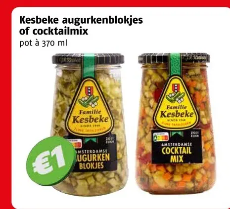 Aanbieding: augurkenblokjes of cocktailmix