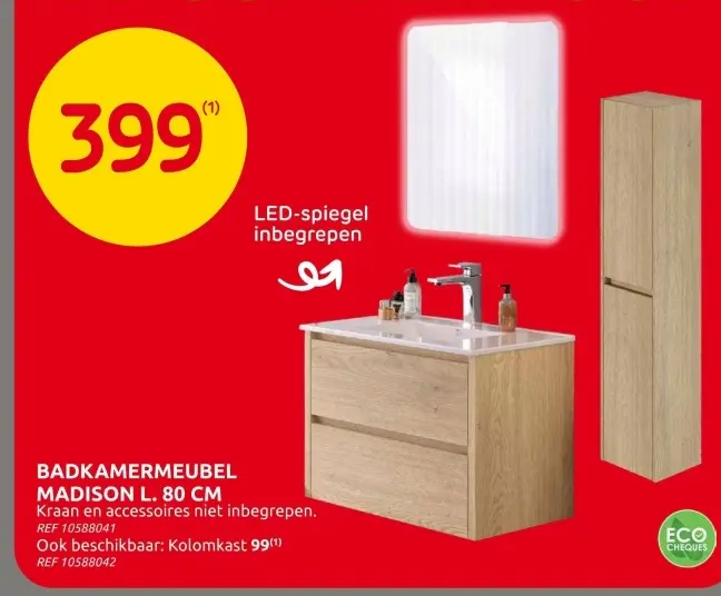 Promotie: Badkamermeubel madison l. 80 cm