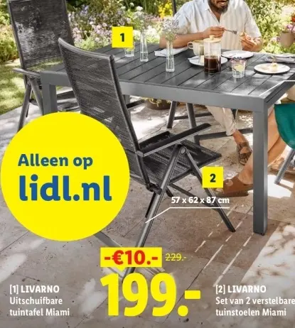 Aanbieding: Uitschuifbare tuintafel Miami