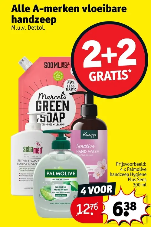 Promotie: Alle A-merken vloeibare handzeep