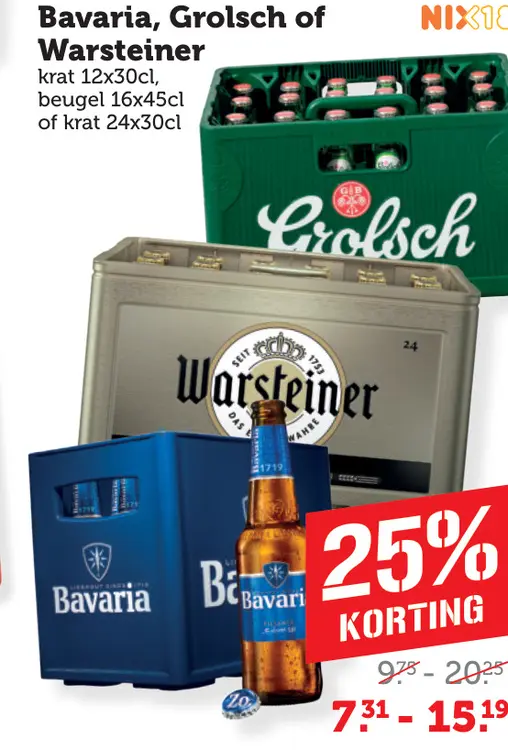 Aanbieding: Bavaria, Grolsch of Warsteiner