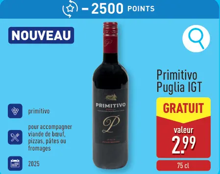 Offre: Primitivo Puglia IGT