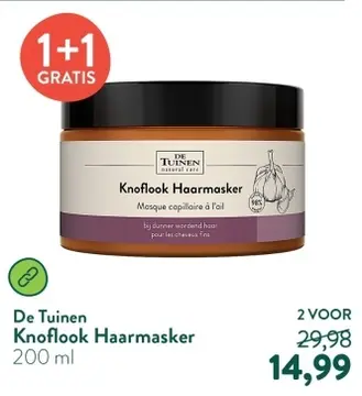 Aanbieding: De Tuinen Knoflook Haarmasker