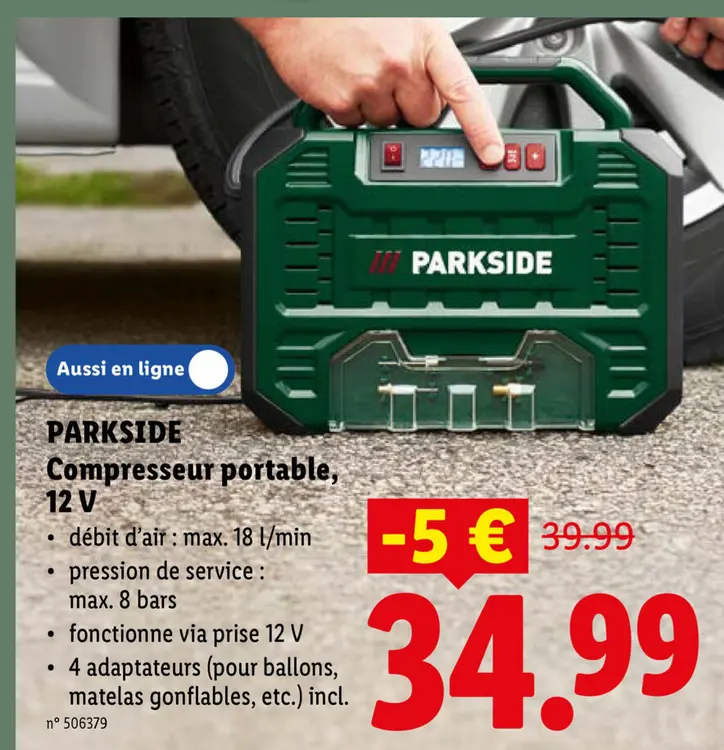 Offre: Compresseur portable, 12 V