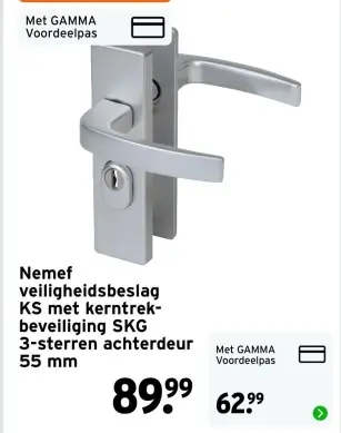 Aanbieding: Nemef veiligheidsbeslag KS met kerntrek-bevei