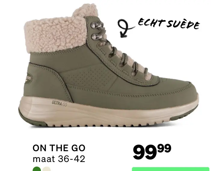 Aanbieding: Skechers On The Go Veterboots groen Synthetisch