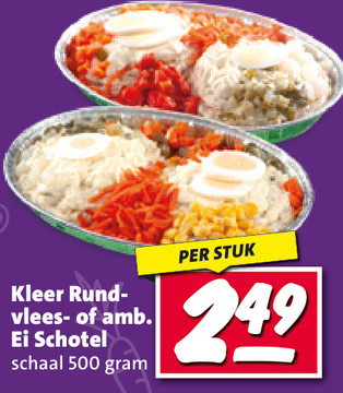 Aanbieding: Kleer Rund- vlees- of amb. Ei Schotel