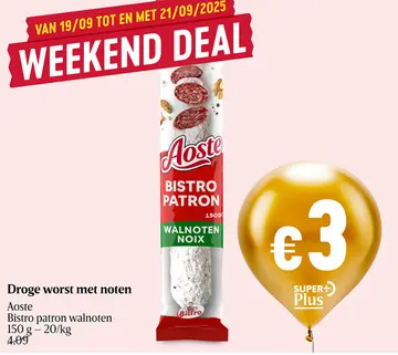 Aanbieding: Droge worst met noten