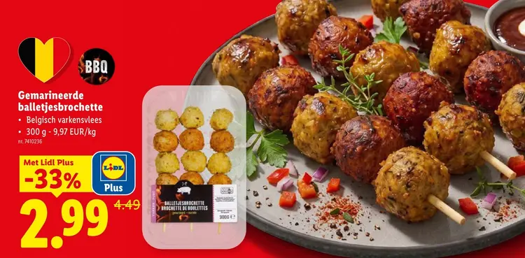 Promotie: Gemarineerde balletjesbrochette