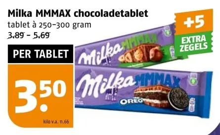 Aanbieding: Milka MMMAX chocoladetablet