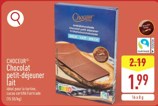 Offre: Chocolat petit-déjeuner lait