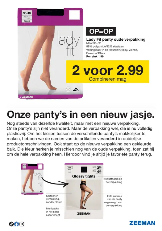 Promotie: Lady Fit panty