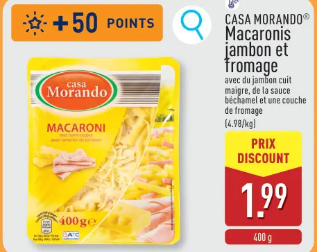 Offre: Macaronis jambon et fromage