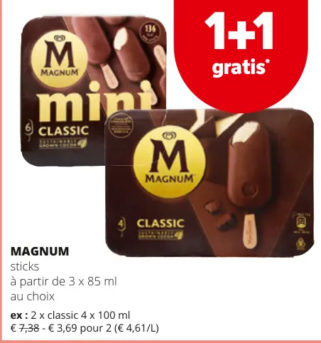 Offre: MAGNUM sticks