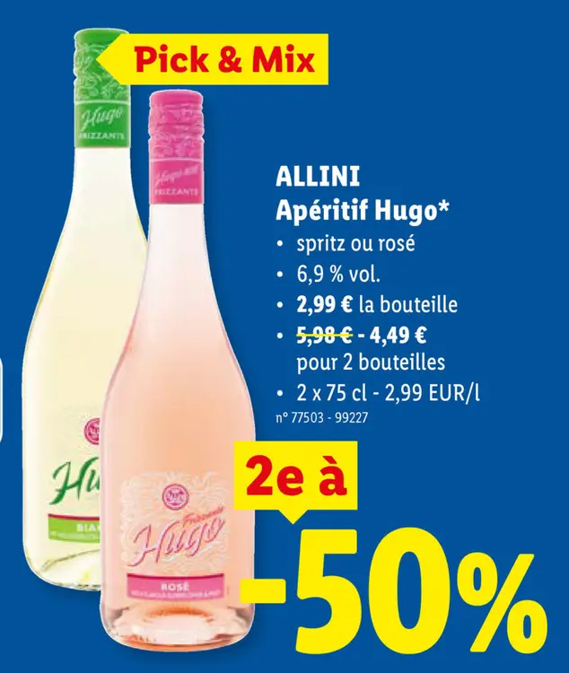 Offre: Apéritif Hugo