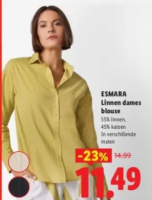 Aanbieding: Linnen dames blouse