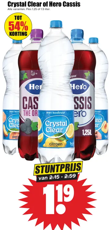 Aanbieding: Crystal Clear of Hero Cassis