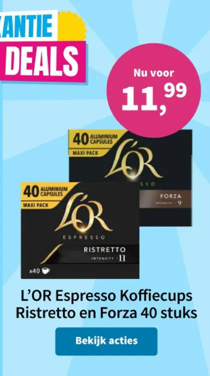 Promotie: L'OR Espresso Koffiecups Ristretto en Forza