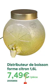 Offre: Distributeur de boisson forme citron