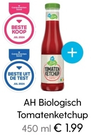 Aanbieding: AH Biologisch Tomatenketchup