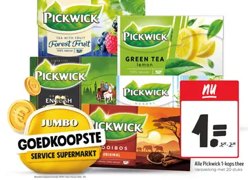 Aanbieding: Pickwick 1-kops thee