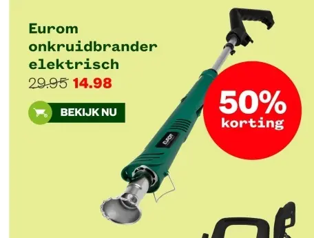 Aanbieding: Eurom onkruidbrander elektrisch