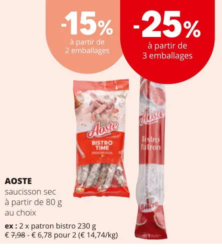 Offre: saucisson sec