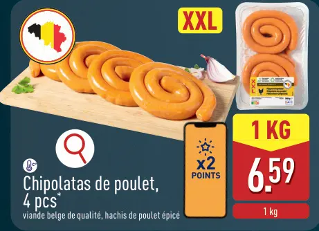 Offre: Chipolatas de poulet