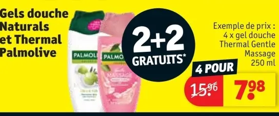 Offre: Gels douche Naturals et Thermal