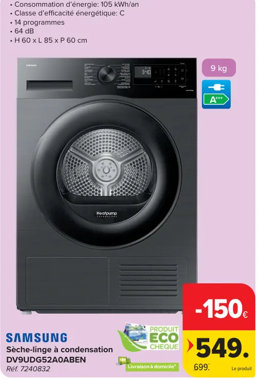 Offre: Sèche-linge à condensation