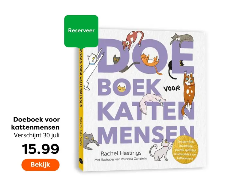 Aanbieding: Doeboek voor kattenmensen