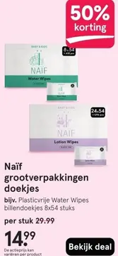 Aanbieding: Naïf grootverpakkingen doekjes