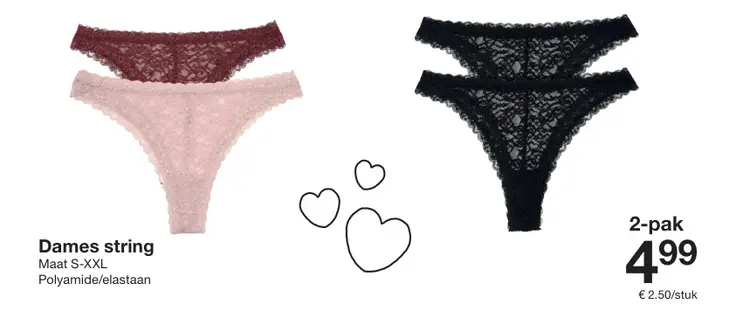 Promotie: Dames string