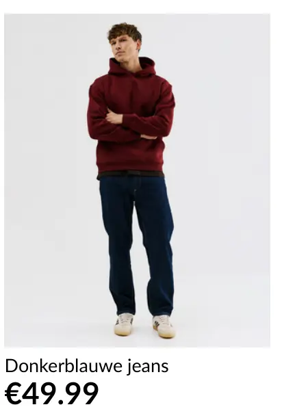 Promotie: Donkerblauwe jeans