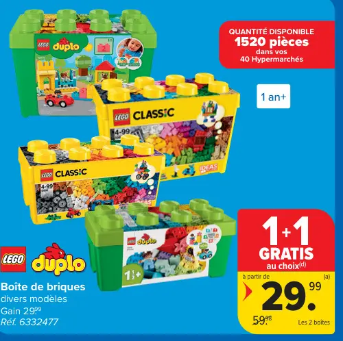 Offre: Boîte de briques