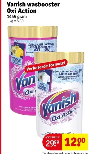 Promotie: Vanish Wasbooster Oxi Action