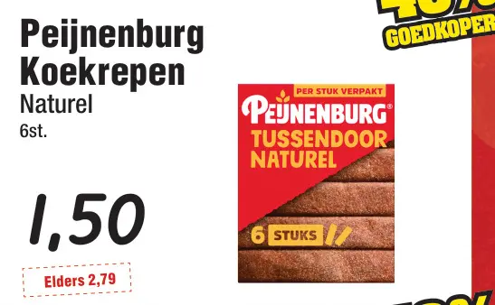 Aanbieding: Koekrepen Naturel