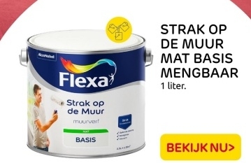 Aanbieding: STRAK OP DE MUUR MAT BASIS MENGBAAR
