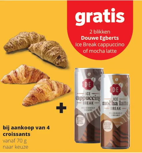 Promotie: 2 blikken Douwe Egberts Ice Break cappuccino 
