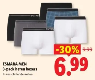 Aanbieding: 3-pack heren boxers