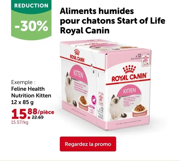 Offre: Aliments humides pour chatons Start of Life