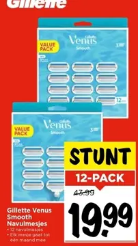 Aanbieding: Gillette Venus Smooth Navulmesjes