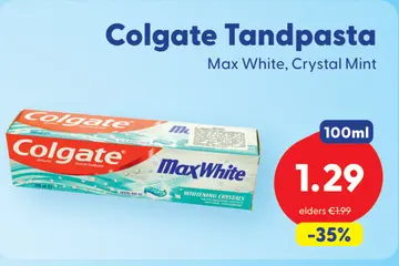 Aanbieding: Colgate Tandpasta Max White, Crystal Mint