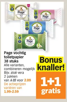 Aanbieding: Page vochtig toiletpapier