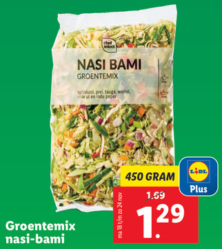 Aanbieding: NASI BAMI GROENTEMIX