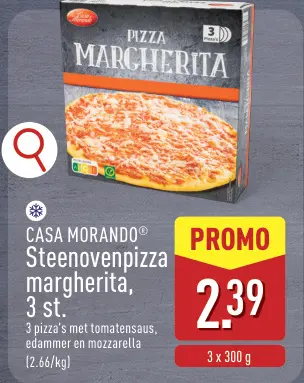 Promotie: Steenovenpizza margherita