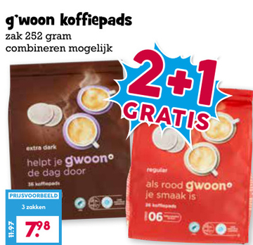 Aanbieding: g'woon koffiepads