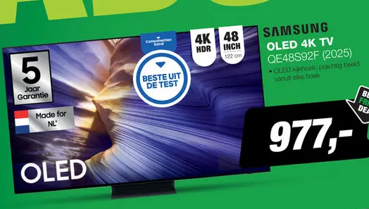 Aanbieding: Samsung OLED 4K QE48S92F TV (2025)
