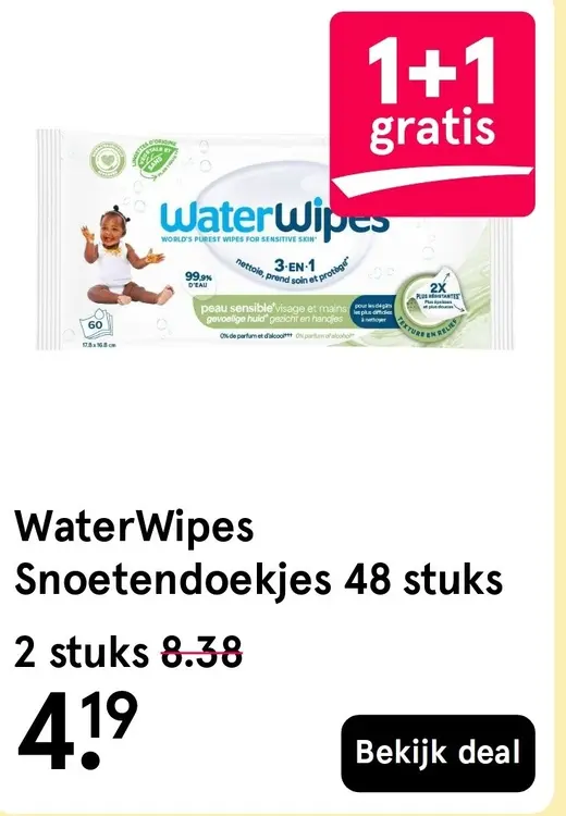 Aanbieding: WaterWipes Snoetendoekjes
