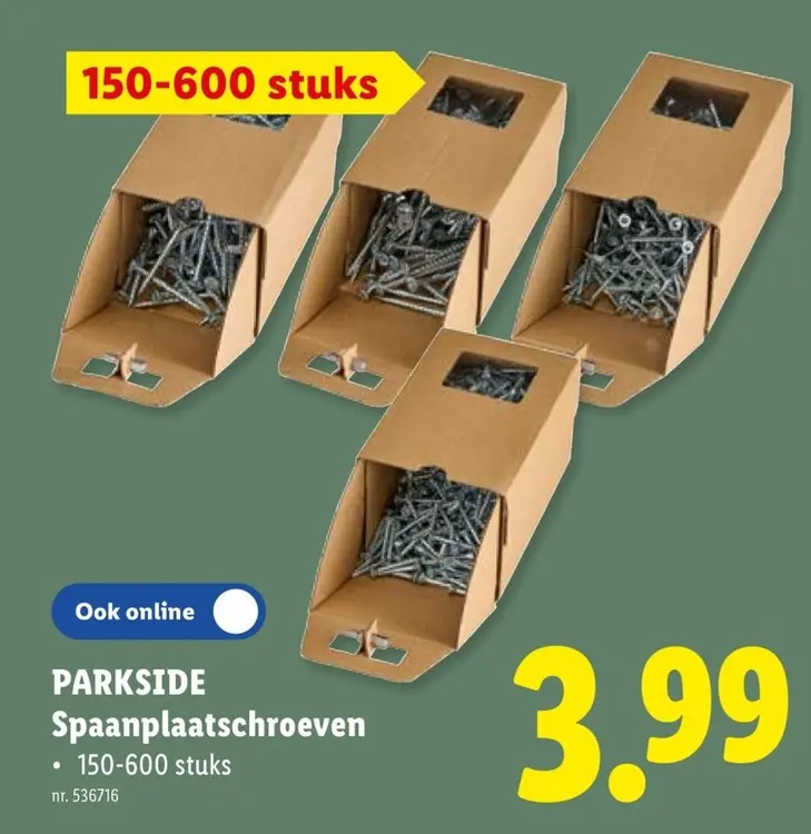 Promotie: Spaanplaatschroeven